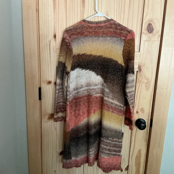 Chicos Fall Colored Open Cardigan - Picture 2 of 3
